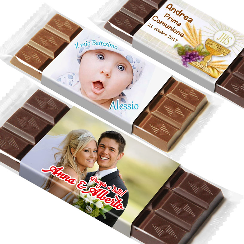 Tavolette di cioccolato personalizzate