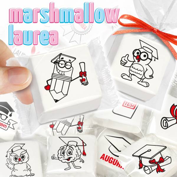 Marshmallow Laurea - cm 4,5X4,5 - Fuori catalogo