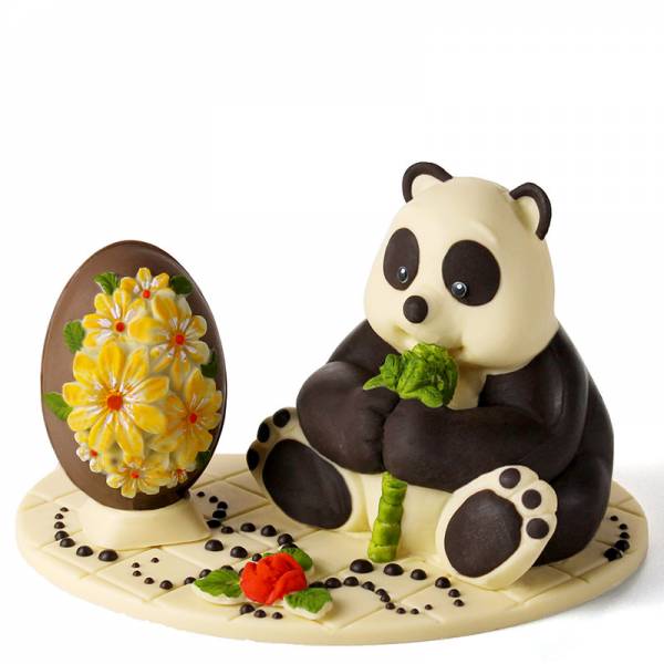 Panda e ovetto di Pasqua di cioccolato - Uova di Pasqua